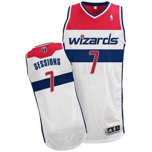 Washington Wizards Ramon Sessions #7 Home Authentic Maillot d'équipe de NBA - Blanc pour Homme