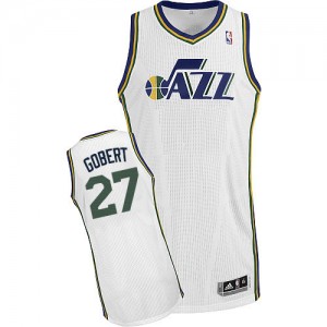 Maillot NBA Authentic Rudy Gobert #27 Utah Jazz Home Blanc - Homme