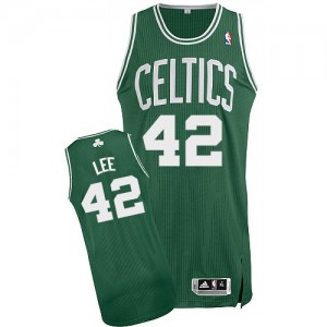 Maillot Authentic Boston Celtics NBA Road Vert (No Blanc) - #42 David Lee - Enfants