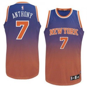 Maillot Authentic New York Knicks NBA Resonate Fashion Bleu - #7 Carmelo Anthony - Homme