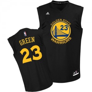 Maillot NBA Golden State Warriors #23 Draymond Green Noir Adidas Swingman Fashion - Homme