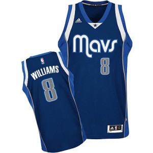 Maillot NBA Dallas Mavericks #8 Deron Williams Bleu marin Adidas Swingman Alternate - Homme
