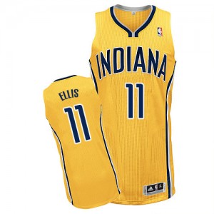 Maillot NBA Indiana Pacers #11 Monta Ellis Or Adidas Authentic Alternate - Homme
