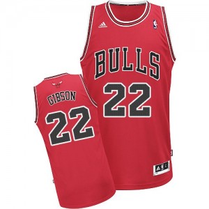 Maillot NBA Chicago Bulls #22 Taj Gibson Rouge Adidas Swingman Road - Homme