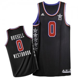 Maillot NBA Noir Russell Westbrook #0 Oklahoma City Thunder 2015 All Star Swingman Homme Adidas
