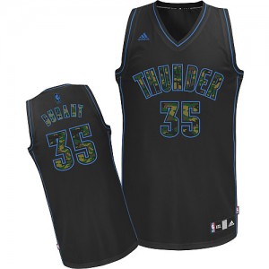 Oklahoma City Thunder #35 Adidas Fashion Camo noir Swingman Maillot d'équipe de NBA Vente pas cher - Kevin Durant pour Homme