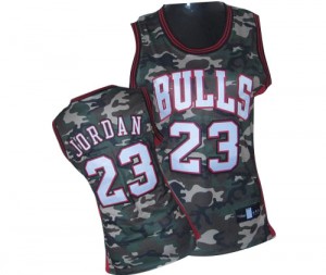 Chicago Bulls #23 Adidas Stealth Collection Camo Swingman Maillot d'équipe de NBA Promotions - Michael Jordan pour Femme