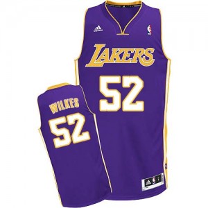 Maillot Adidas Violet Road Swingman Los Angeles Lakers - Jamaal Wilkes #52 - Homme