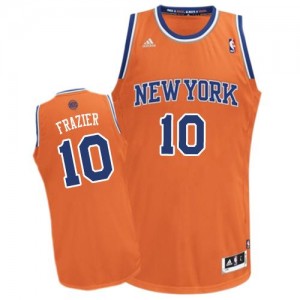 Maillot NBA New York Knicks #10 Walt Frazier Orange Adidas Swingman Alternate - Homme