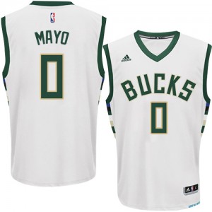 Maillot NBA Authentic O.J. Mayo #0 Milwaukee Bucks Home Blanc - Homme