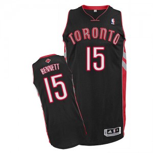 Toronto Raptors Anthony Bennett #15 Alternate Authentic Maillot d'équipe de NBA - Noir pour Homme