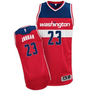 Washington Wizards Michael Jordan #23 Road Authentic Maillot d'équipe de NBA - Rouge pour Homme