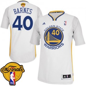 Golden State Warriors #40 Adidas Alternate 2015 The Finals Patch Blanc Swingman Maillot d'équipe de NBA en vente en ligne - Harrison Barnes pour Homme