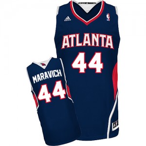 Maillot NBA Atlanta Hawks #44 Pete Maravich Bleu marin Adidas Swingman Road - Homme