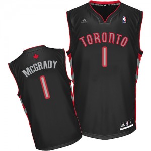 Toronto Raptors Tracy Mcgrady #1 Alternate Swingman Maillot d'équipe de NBA - Noir pour Homme