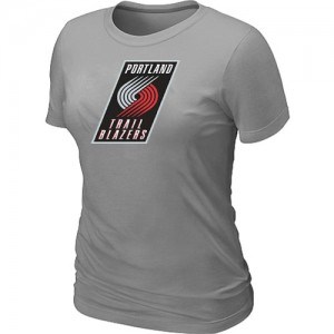 T-shirt principal de logo Portland Trail Blazers NBA Big & Tall Gris - Femme