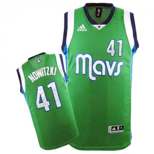 Dallas Mavericks Dirk Nowitzki #41 Swingman Maillot d'équipe de NBA - Vert pour Homme