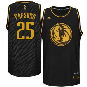 Dallas Mavericks #25 Adidas Precious Metals Fashion Noir Authentic Maillot d'équipe de NBA Magasin d'usine - Chandler Parsons pour Homme