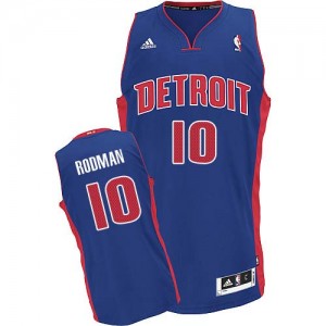 Maillot NBA Swingman Dennis Rodman #10 Detroit Pistons Road Bleu royal - Homme