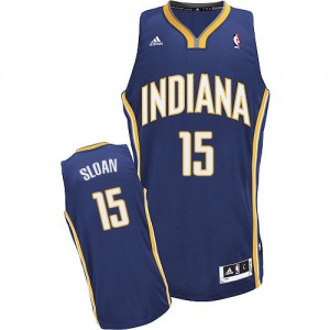 Indiana Pacers Donald Sloan #15 Road Swingman Maillot d'équipe de NBA - Bleu marin pour Homme