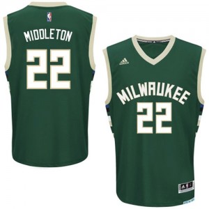 Maillot NBA Swingman Khris Middleton #22 Milwaukee Bucks Road Vert - Homme