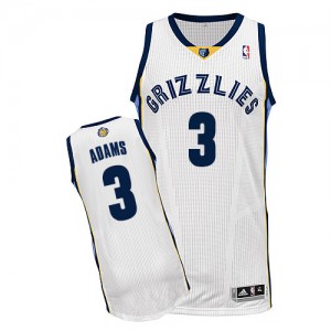 Maillot NBA Memphis Grizzlies #3 Jordan Adams Blanc Adidas Authentic Home - Homme