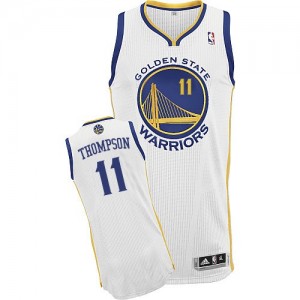 Maillot Adidas Blanc Home Authentic Golden State Warriors - Klay Thompson #11 - Homme