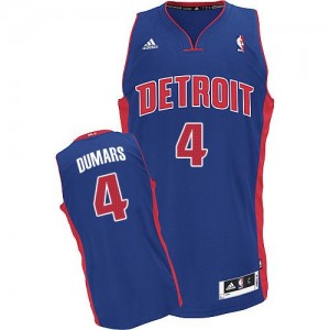 Maillot NBA Detroit Pistons #4 Joe Dumars Bleu royal Adidas Swingman Road - Homme