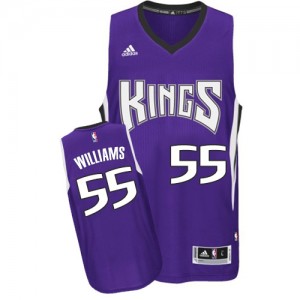 Maillot NBA Sacramento Kings #55 Jason Williams Violet Adidas Swingman Road - Homme