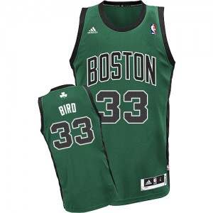 Boston Celtics #33 Adidas Alternate Vert (No. noir) Swingman Maillot d'équipe de NBA Promotions - Larry Bird pour Homme