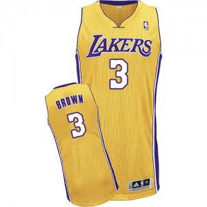 Maillot Adidas Or Home Authentic Los Angeles Lakers - Anthony Brown #3 - Homme