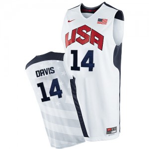 Team USA #14 Nike 2012 Olympics Blanc Authentic Maillot d'équipe de NBA Discount - Anthony Davis pour Homme