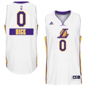 Maillot NBA Authentic Nick Young #0 Los Angeles Lakers 2014-15 Christmas Day Blanc - Homme