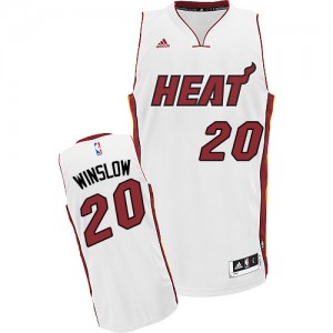 Miami Heat Justise Winslow #20 Home Swingman Maillot d'équipe de NBA - Blanc pour Homme