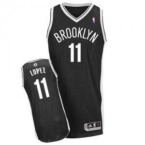 Maillot Authentic Brooklyn Nets NBA Road Noir - #11 Brook Lopez - Homme