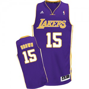 Maillot NBA Violet Jabari Brown #15 Los Angeles Lakers Road Swingman Homme Adidas