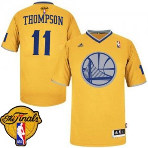 Maillot Adidas Or 2013 Christmas Day 2015 The Finals Patch Swingman Golden State Warriors - Klay Thompson #11 - Homme