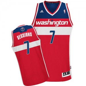 Maillot NBA Rouge Ramon Sessions #7 Washington Wizards Road Swingman Homme Adidas