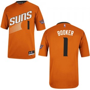 Phoenix Suns Devin Booker #1 Alternate Swingman Maillot d'équipe de NBA - Orange pour Homme