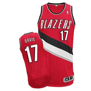 Portland Trail Blazers #17 Adidas Alternate Rouge Authentic Maillot d'équipe de NBA Soldes discount - Ed Davis pour Homme