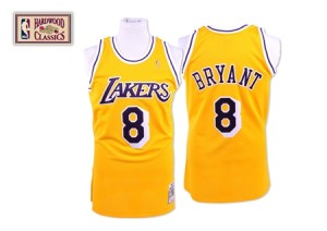 Maillot NBA Authentic Kobe Bryant #8 Los Angeles Lakers Throwback Or - Homme