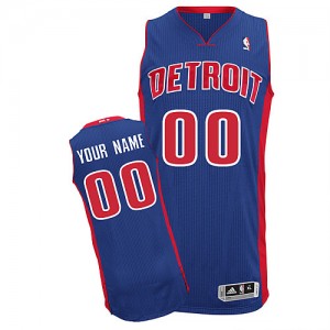 Detroit Pistons Authentic Personnalisé Road Maillot d'équipe de NBA - Bleu royal pour Enfants