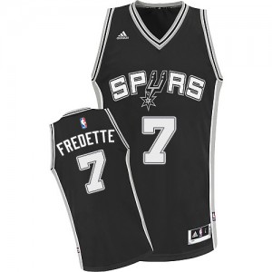 San Antonio Spurs #7 Adidas Road Noir Swingman Maillot d'équipe de NBA sortie magasin - Jimmer Fredette pour Homme
