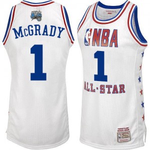 Orlando Magic Mitchell and Ness Tracy Mcgrady #1 2003 All Star Swingman Maillot d'équipe de NBA - Blanc pour Homme