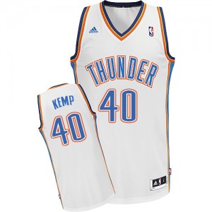 Maillot NBA Swingman Shawn Kemp #40 Oklahoma City Thunder Home Blanc - Homme