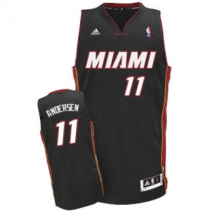 Miami Heat #11 Adidas Road Noir Swingman Maillot d'équipe de NBA Peu co?teux - Chris Andersen pour Homme