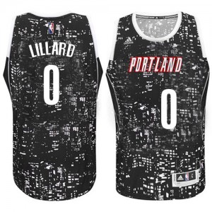 Maillot Swingman Portland Trail Blazers NBA City Light Noir - #0 Damian Lillard - Homme