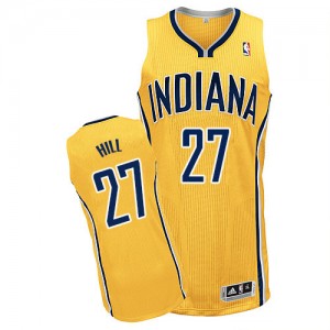Maillot NBA Authentic Jordan Hill #27 Indiana Pacers Alternate Or - Homme