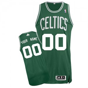 Maillot NBA Boston Celtics Personnalisé Authentic Vert (No Blanc) Adidas Road - Enfants
