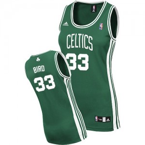 Boston Celtics #33 Adidas Road Vert (No Blanc) Swingman Maillot d'équipe de NBA en vente en ligne - Larry Bird pour Femme